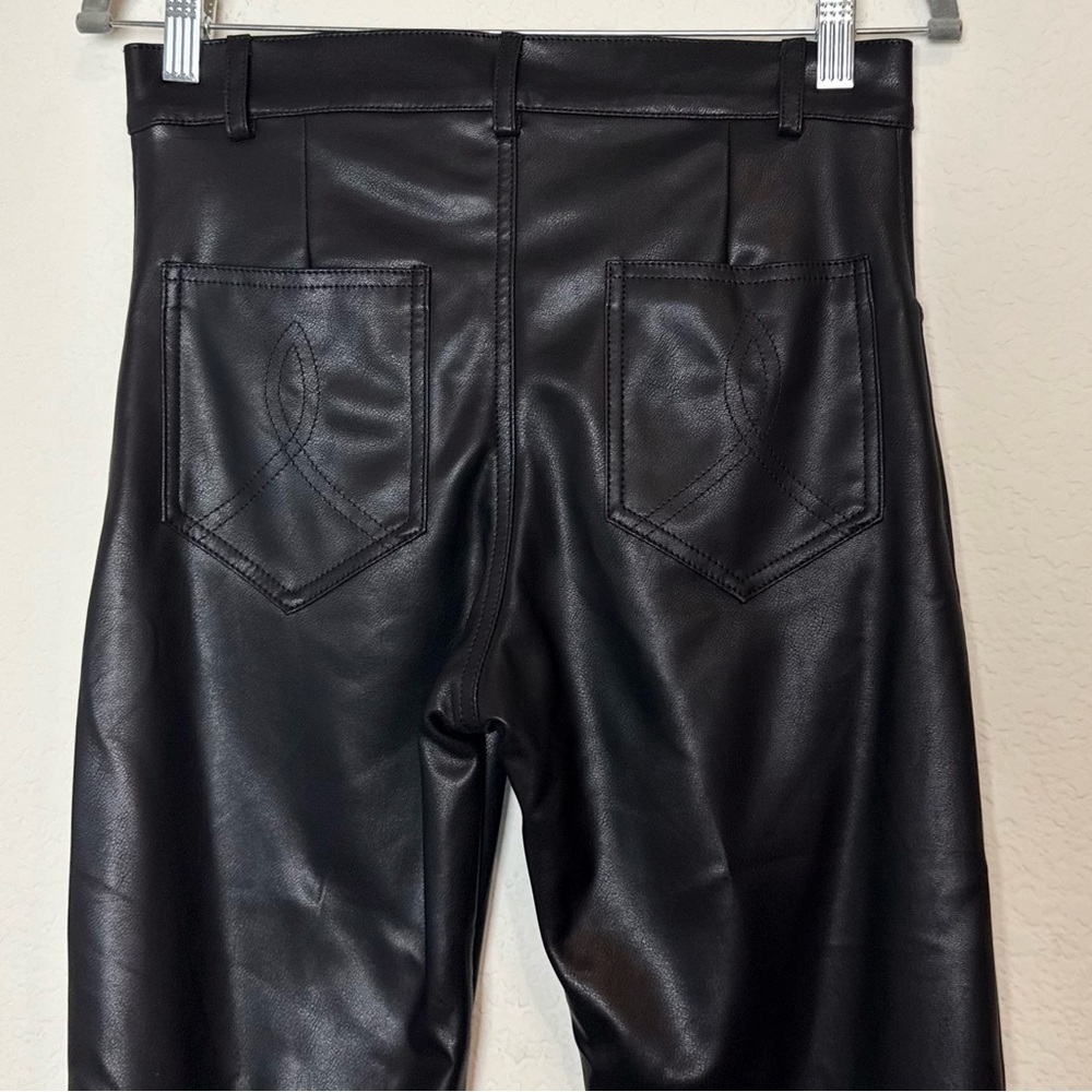 Emerson Fry Stella Faux Leather Black Pants - Picture 9 of 14